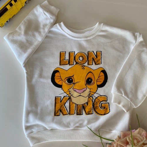 Simba Baskılı "Lion King" Çocuk Sweatshirt