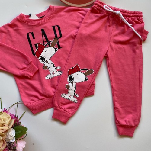 Snoopy Baskılı Pembe Takım