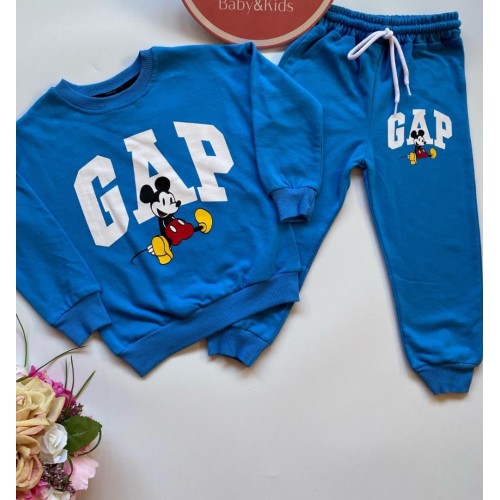 Mickey Mouse Baskılı Mavi Takım