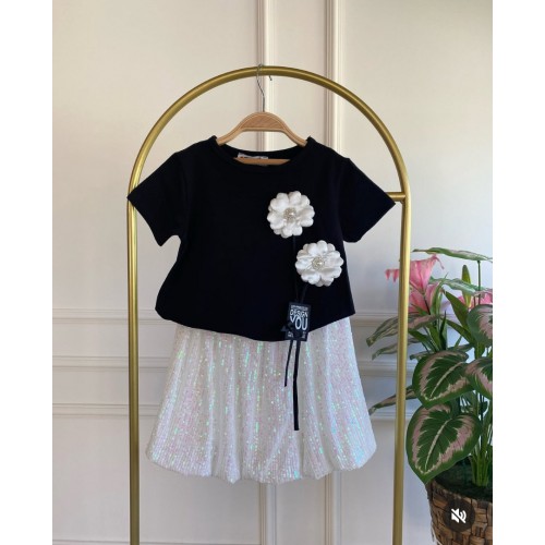 Payet Etekli Kız Çocuk Takım