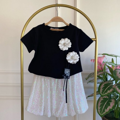 Payet Etekli Kız Çocuk Takım