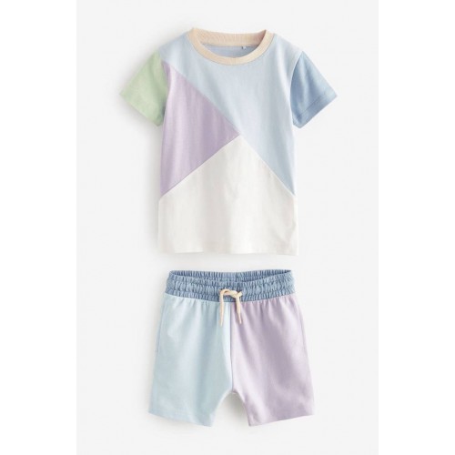 Pastel Renk Bloklu Unisex Takım