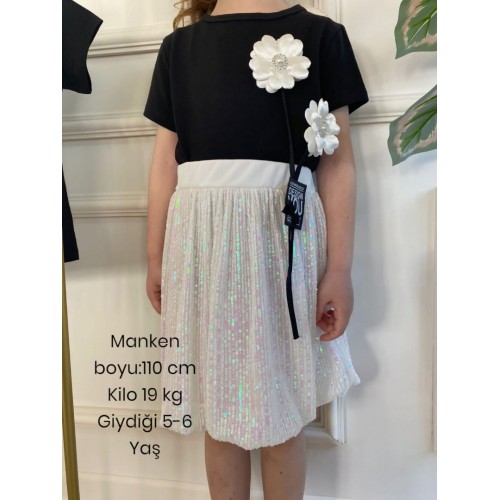 Payet Etekli Kız Çocuk Takım