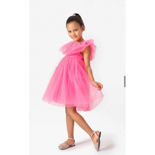 Çantalı Pembe Peri Tüllü Prenses Elbisesi